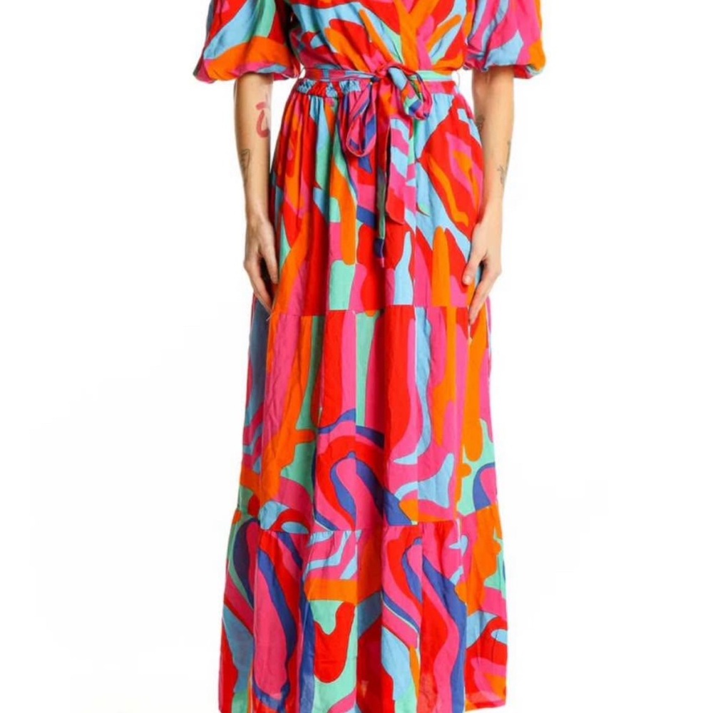 Colorful Abstract Maxi Dress